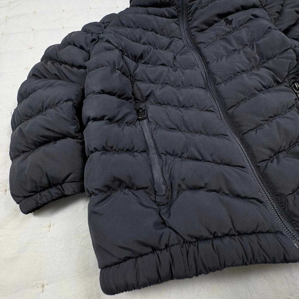 Ralph Lauren Puffer Coat Boys/Girls 24M Gray Quilted Jacket Preppy Pony - Picture 6 of 9